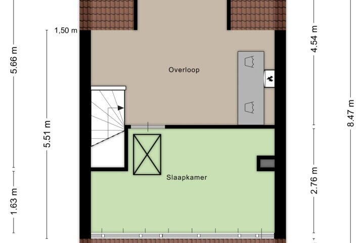 Plattegrond – Steenbokstraat 58, Hazerswoude-rijndijk