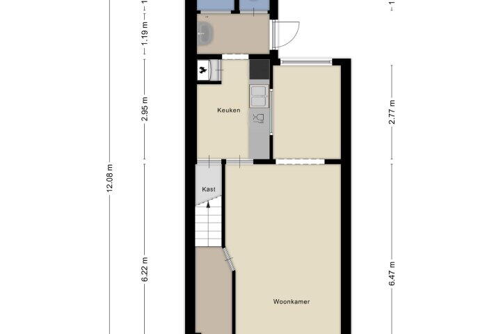 Plattegrond – Steengracht 7, Den Helder