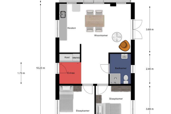 Plattegrond – Steenoven 12 B163, Meijel