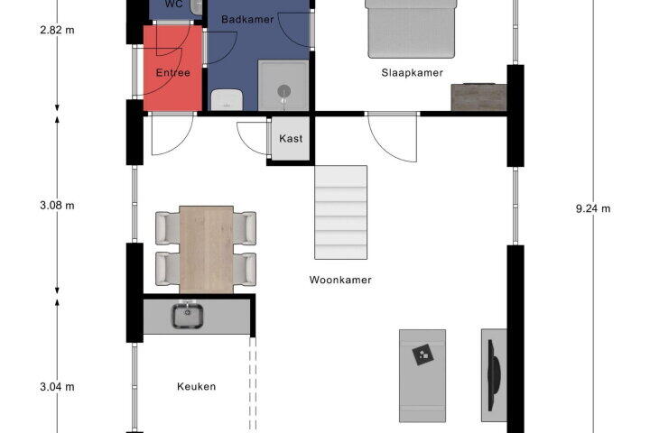 Plattegrond – Steenoven 12 B42, Meijel