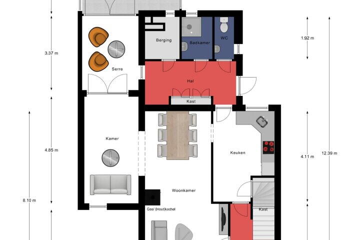 Plattegrond – Steenstraat 85, Panningen