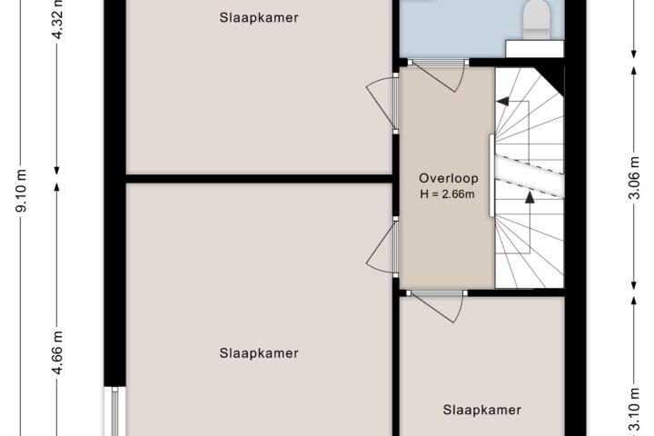 Plattegrond – Steenwijkerdiep 30 A, Steenwijk