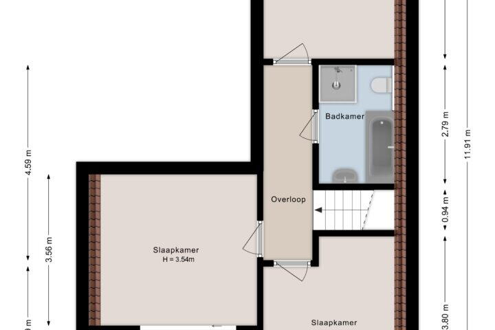 Plattegrond – Steenwijkerdiep 31 G, Steenwijk