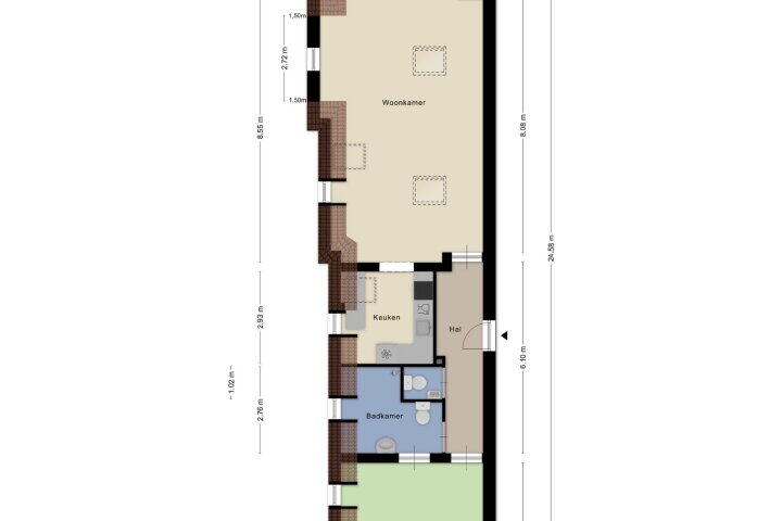 Plattegrond – St. Elisabethshof 63, Arnhem