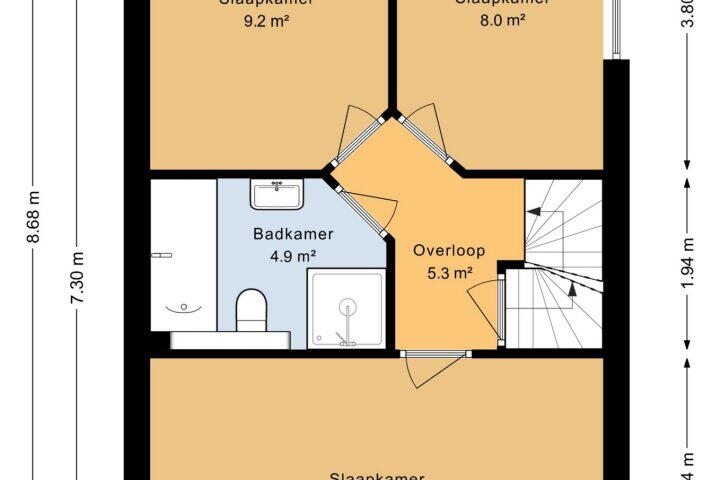 Plattegrond – Stelmaker 14, Peize