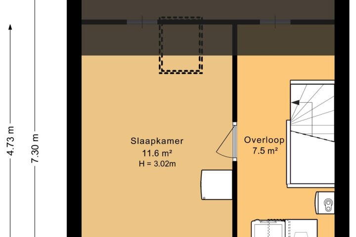 Plattegrond – Stelmaker 14, Peize