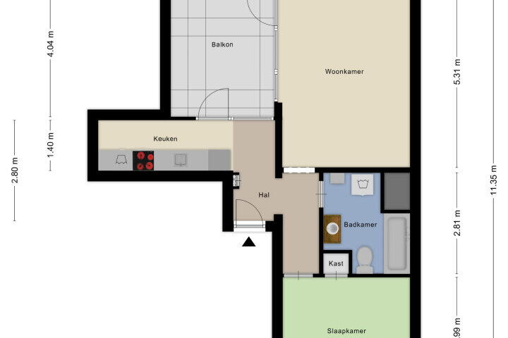 Plattegrond – Sterrebosweg 1 A, Wijchen