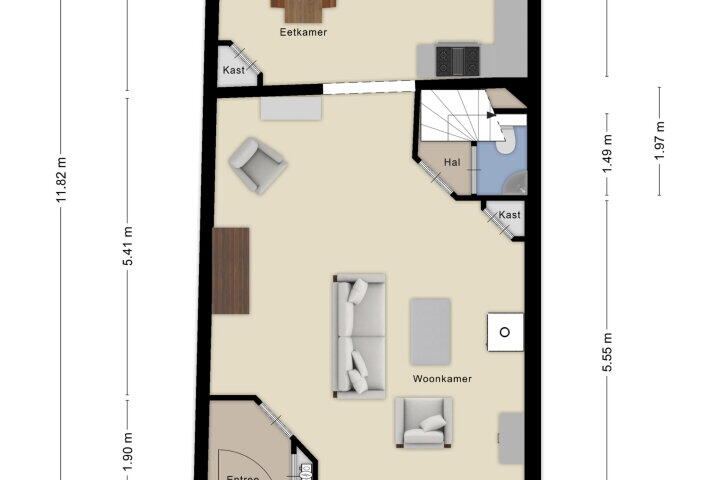 Plattegrond – Sterrestraat 8, Heusden