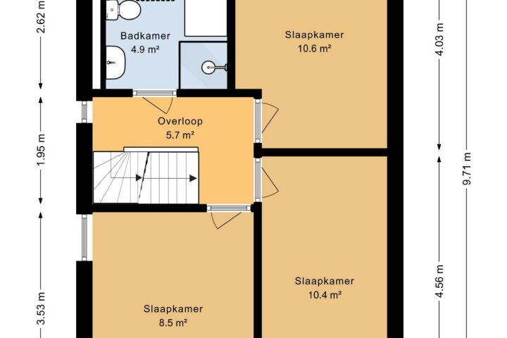Plattegrond – Stobbenven 14, Roden