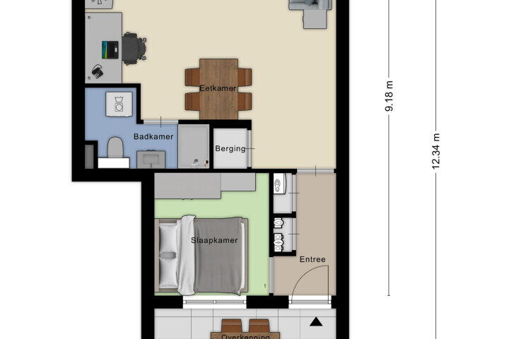 Plattegrond – Stoopstraat 2 D, Roosendaal