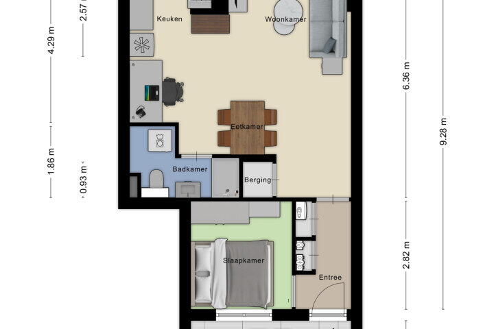 Plattegrond – Stoopstraat 2 D, Roosendaal