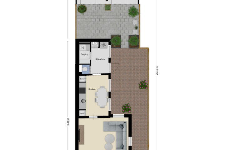 Plattegrond – Stoopstraat 61, Roosendaal