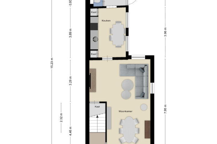Plattegrond – Stoopstraat 61, Roosendaal