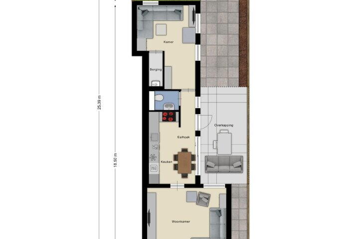 Plattegrond – Stoopstraat 63, Roosendaal