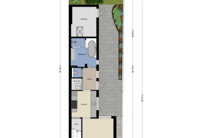 Plattegrond – Stoopstraat 73, Roosendaal
