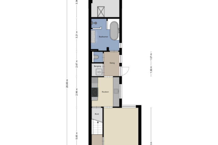 Plattegrond – Stoopstraat 73, Roosendaal