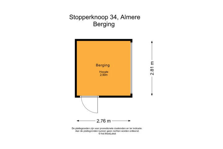 Plattegrond – Stopperknoop 34, Almere
