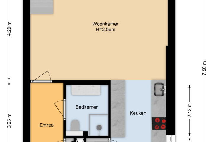 Plattegrond – Streefkerkstraat 23, Zoetermeer
