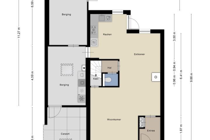 Plattegrond – Struikheidestraat 9, Hollandscheveld