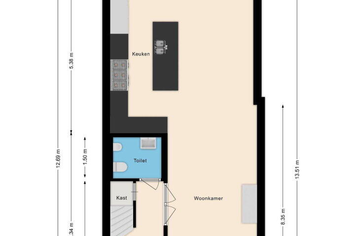 Plattegrond – Stumphiusstraat 11, Beverwijk