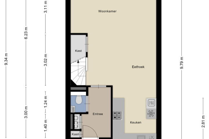 Plattegrond – Suringarstraat 4, Boskoop
