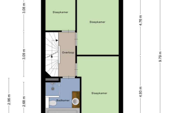 Plattegrond – Suringarstraat 4, Boskoop