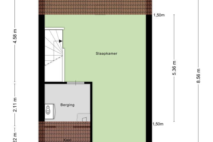 Plattegrond – Suringarstraat 4, Boskoop