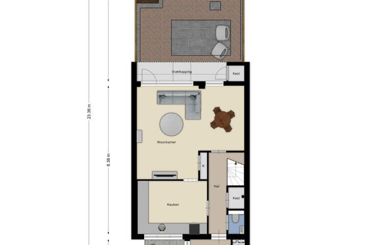 Plattegrond – Susannadonk 125, Roosendaal
