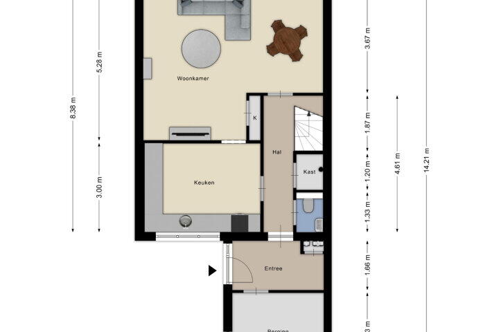 Plattegrond – Susannadonk 125, Roosendaal