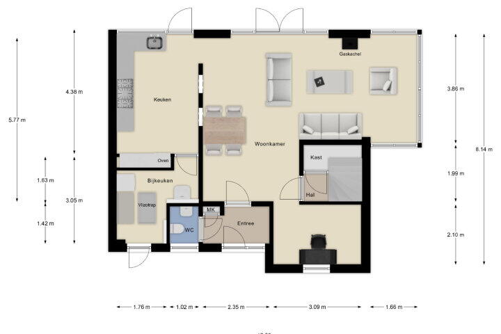 Plattegrond – Suze Groeneweglaan 2, Elst