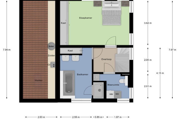 Plattegrond – Suze Groeneweglaan 2, Elst