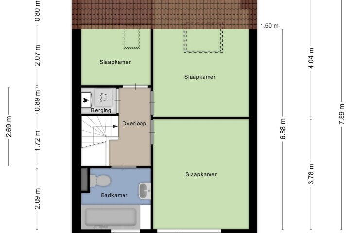 Plattegrond – Swalmenhof 9, Arnhem