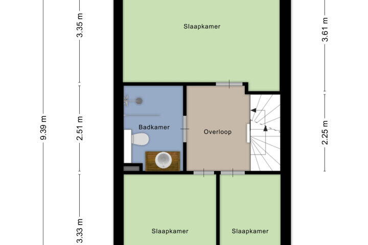 Plattegrond – Sweelincklaan 10, Hazerswoude-rijndijk