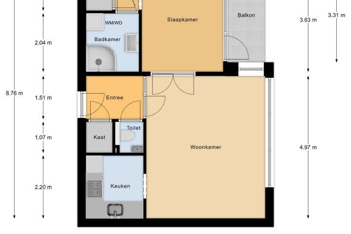 Plattegrond – Sweelinckplein 45, Den Bosch