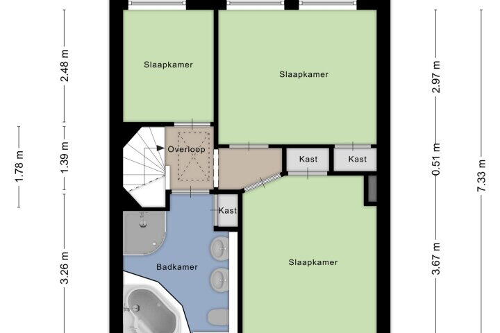 Plattegrond – Sweelinckstraat 8, Heerlen