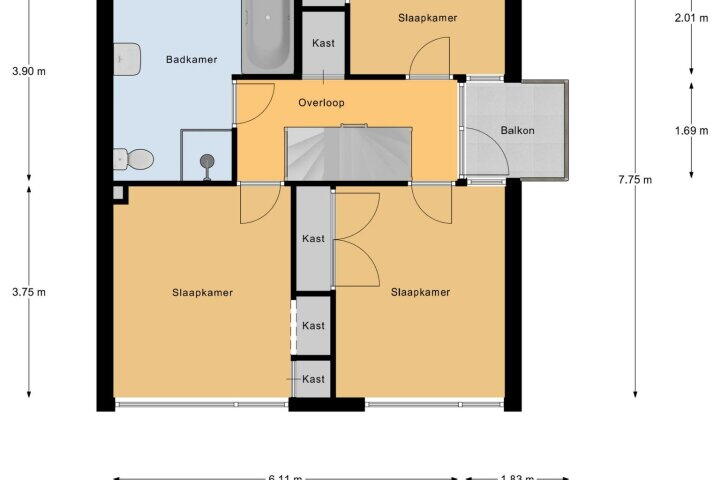 Plattegrond – Talmalaan 19, Vlissingen
