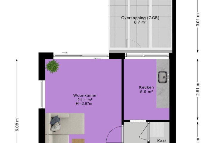 Plattegrond – Talmastraat 253, Assen