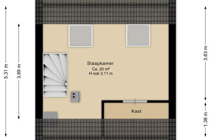 Plattegrond – Tarwehullen 34, Assen