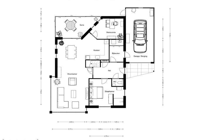 Plattegrond – Tarweland 45, Drachten