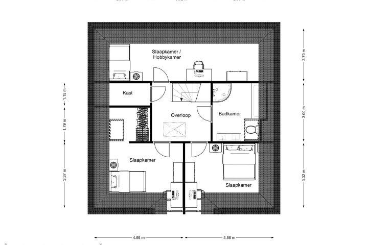 Plattegrond – Tarweland 45, Drachten