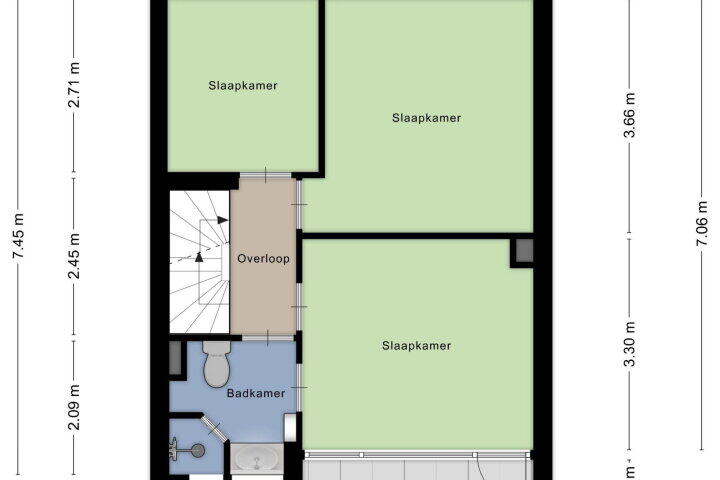 Plattegrond – Teisterbantstraat 18, Arnhem