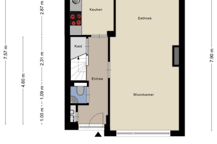 Plattegrond – Teisterbantstraat 18, Arnhem