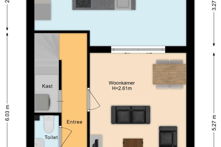 Plattegrond – Telefoonstraat 6, Roosendaal