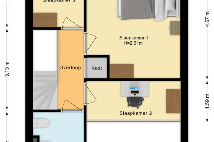 Plattegrond – Telefoonstraat 6, Roosendaal