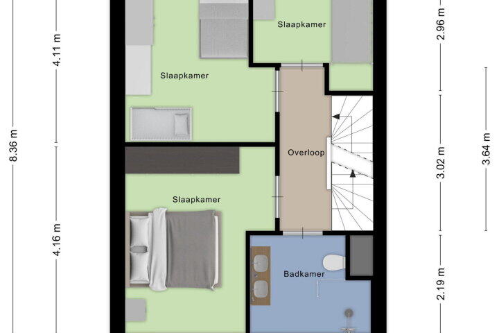 Plattegrond – Televisiestraat 28, Roosendaal