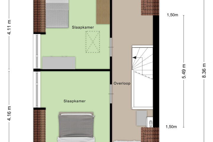 Plattegrond – Televisiestraat 28, Roosendaal