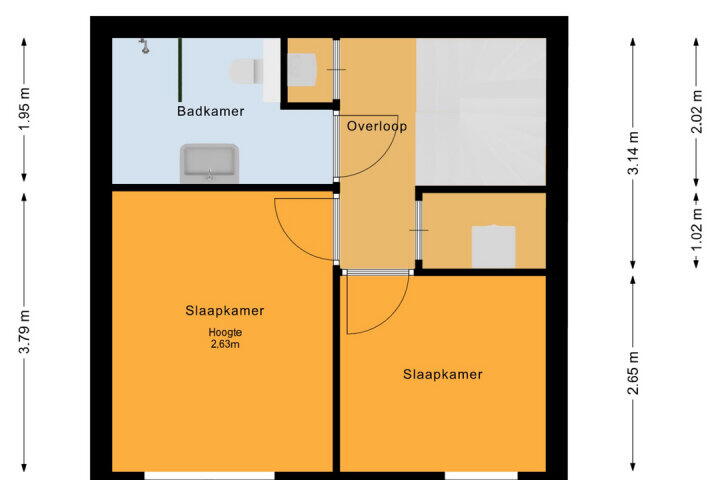 Plattegrond – Tempo Doeloestraat 174, Almere