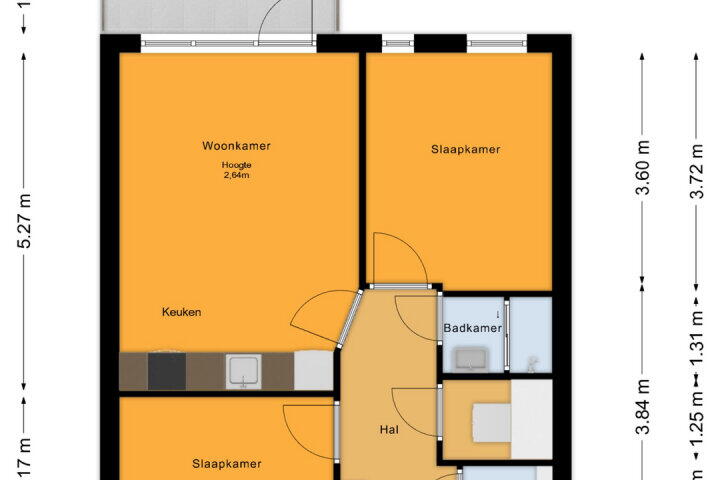 Plattegrond – Tempo Doeloestraat 195, Almere