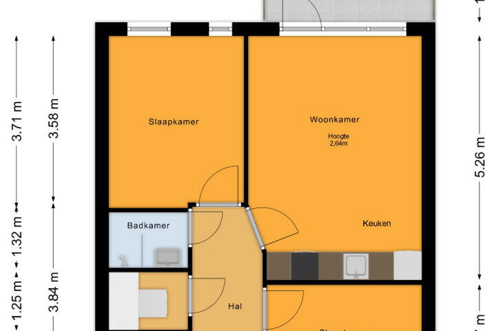 Plattegrond – Tempo Doeloestraat 208, Almere