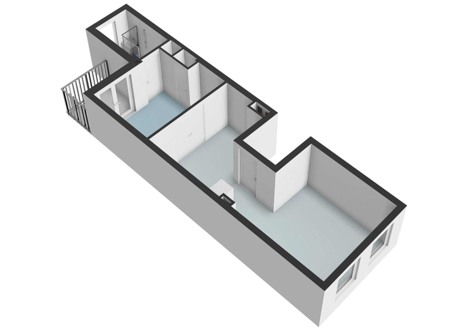 Plattegrond 3 - Ten Katestraat 55 2, Amsterdam